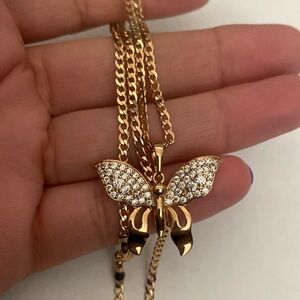 18K Gold Plated Butterfly Necklace